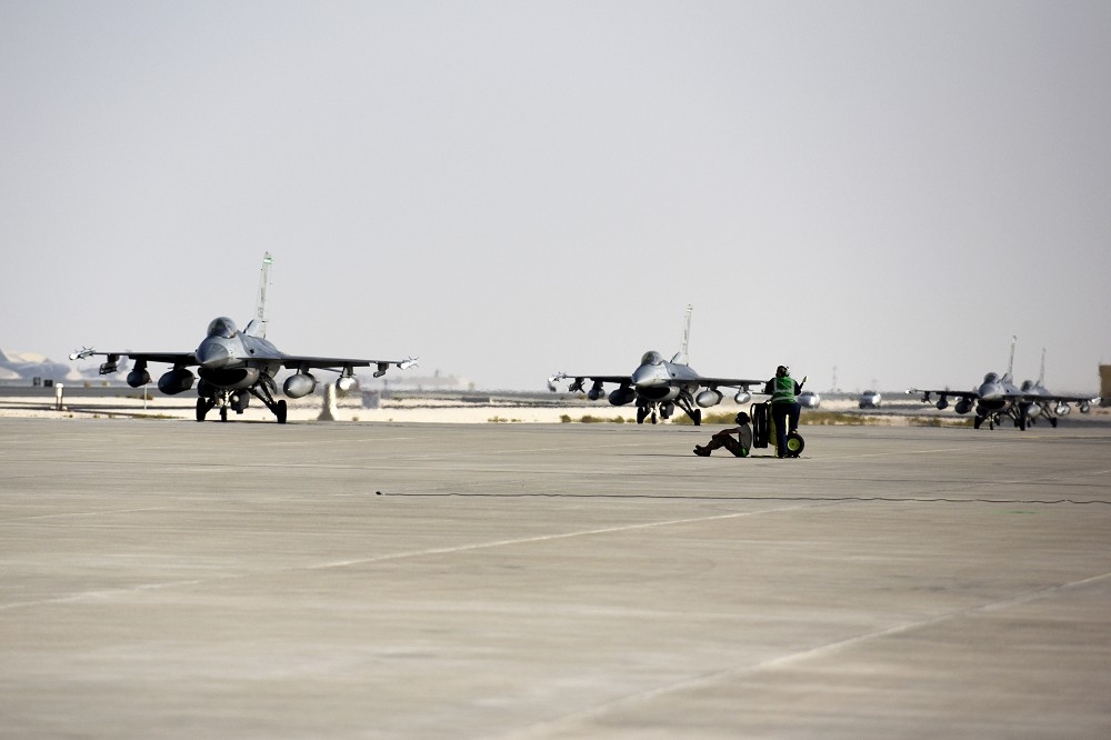 美国与卡达低调续签乌岱德空军基地延长使用协议。图为进驻该基地的美军第555战机中队战机。（取自DVIDS）(photo:UpMedia)