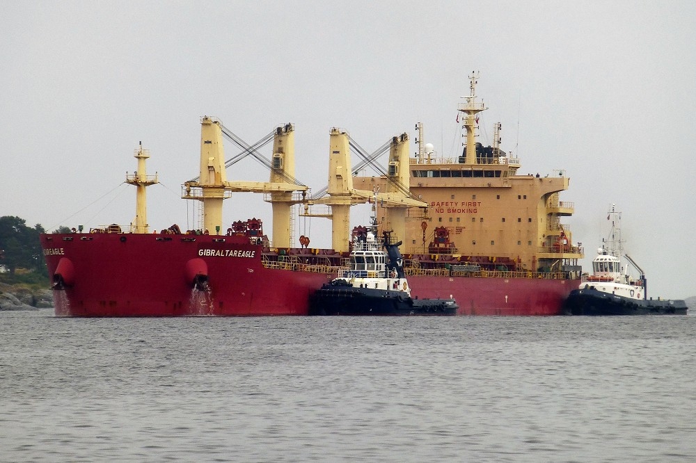 美國公司貨船「直布羅陀之鷹」號（Gibraltar Eagle）。（美聯社）