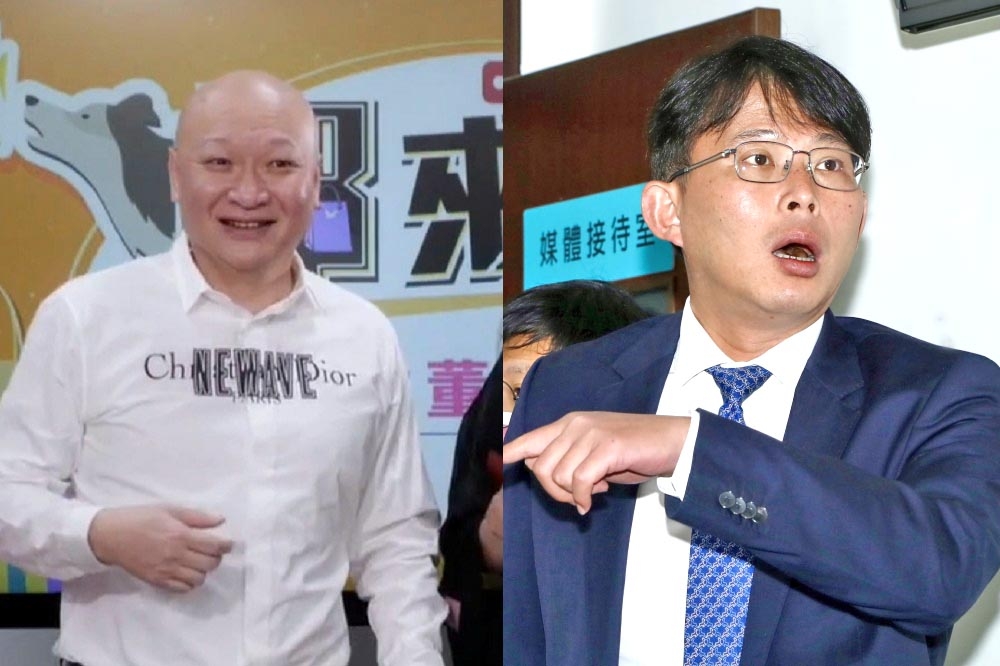 黃國昌（右）遭林秉文（左）提告誹謗等罪，今天檢方不起訴。（合成照片／翻攝畫面、王侑聖攝）