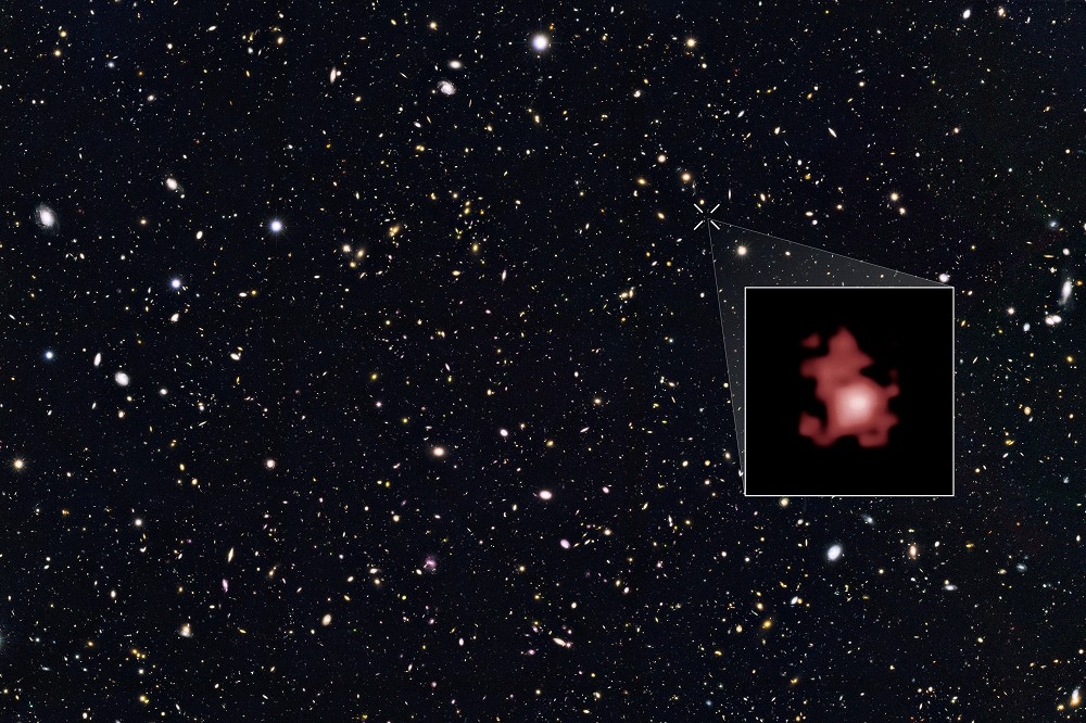 韋伯太空望遠鏡近日觀測到已知最古老的黑洞，有助科學家進一步解開宇宙的神秘面紗。（取自美國NASA網站）