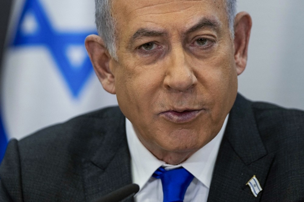 以色列總理納坦雅胡誓言將繼續戰鬥下去，更堅決反對美國支持巴勒斯坦建國的「兩國」方案。（美聯社）

