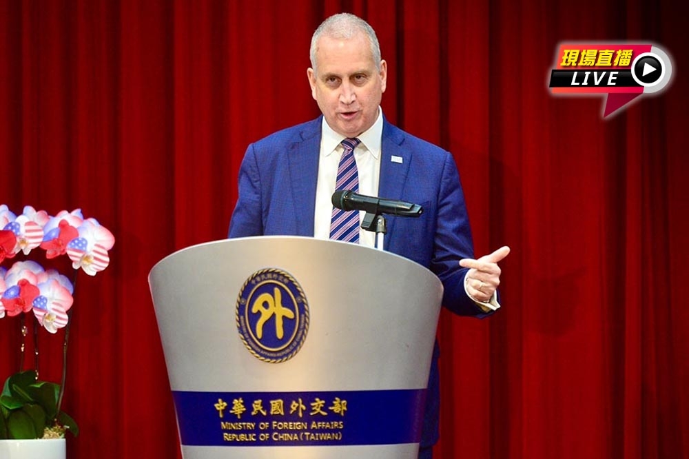 美國聯邦眾議院「國會台灣連線」跨黨派共同主席舉行訪團記者會。（張哲偉攝）