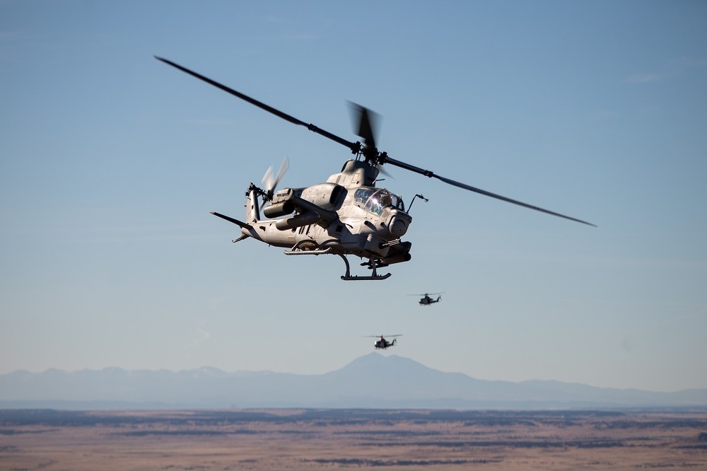 五角大廈證實奈及利亞已完成首筆採購款項支付，AH-1Z購案正式展開生產作業，圖為美國陸戰隊同型機種。（取自DVIDS網站）