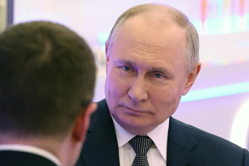 俄罗斯总统普丁14日受访时表态，他认为拜登连任对俄国更有利。（美联社）(photo:UpMedia)