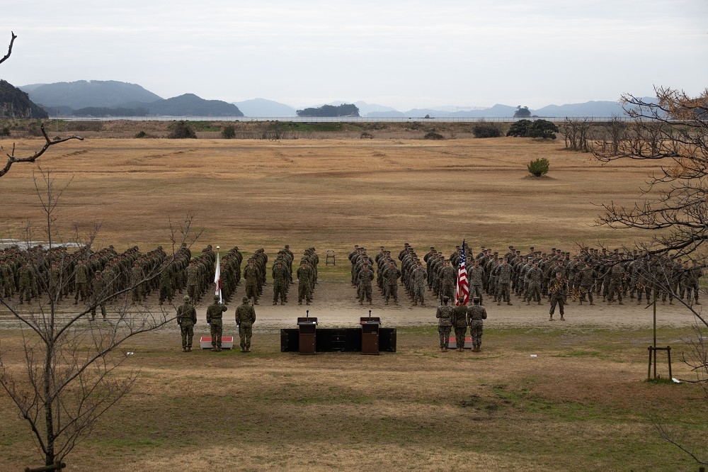 「鐵拳2024」演習開幕式，在日本佐世保營區舉行。（取自DVIDS）