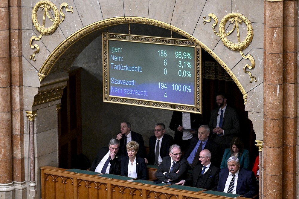 匈牙利国会投票通过瑞典加入北约案。（美联社）(photo:UpMedia)