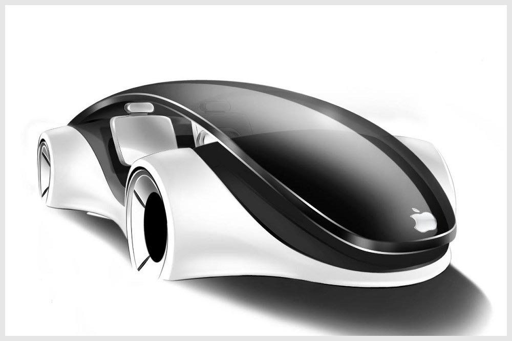 苹果决心砍掉制造电动汽车计划，专注于人工智慧领域。图为苹果电动车概念图。（取自网路）(photo:UpMedia)