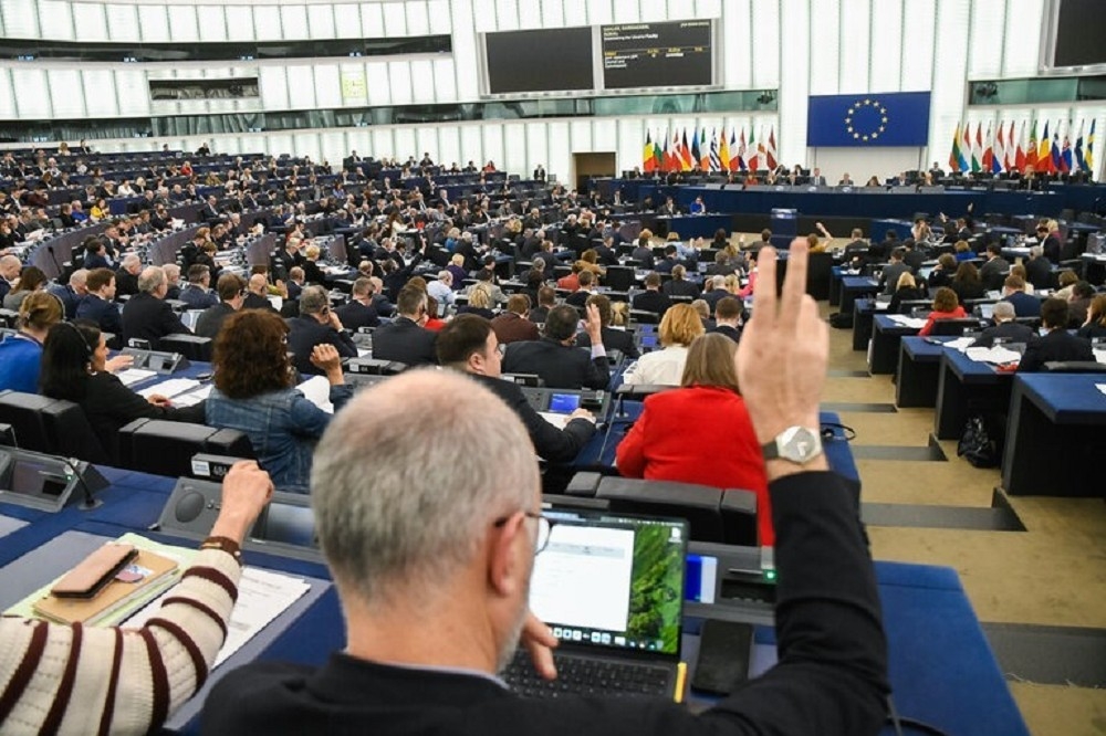歐洲議會大會在史特拉斯堡開會，通過2項對歐盟外交及安全政策的年度評估報告，強調台灣與中國互不隸屬。（取自台灣駐歐盟兼駐比利時代表處網站）