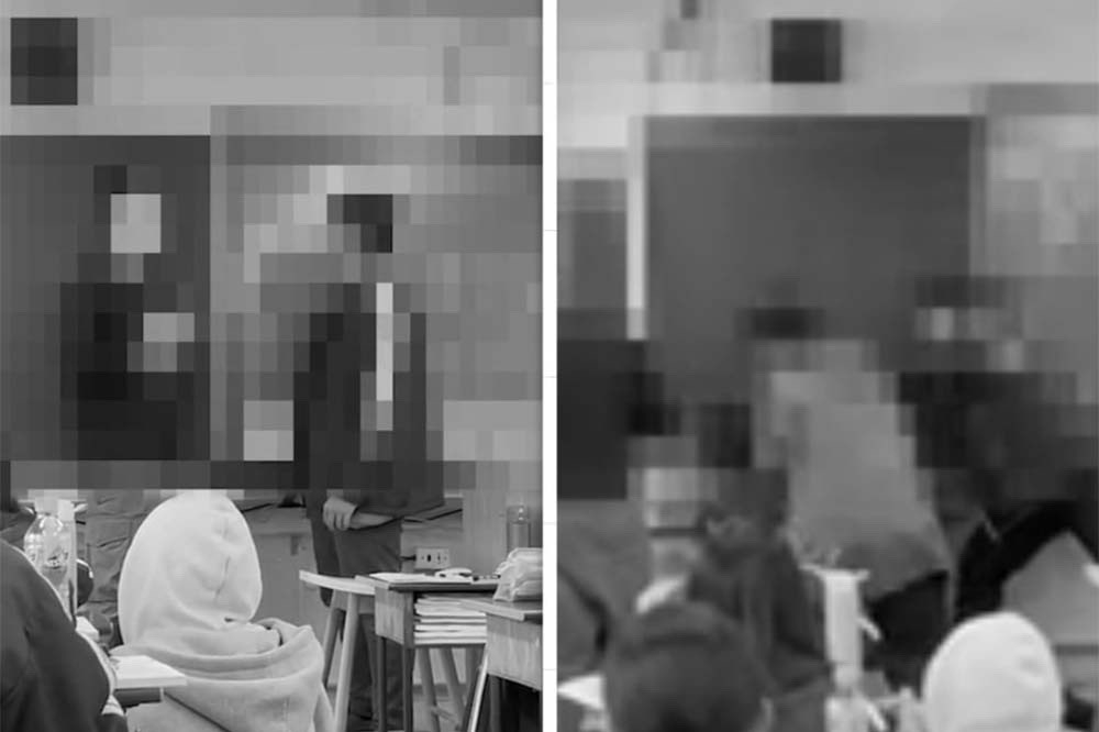 台北市某高中近期傳出校園事件，一名男學生上課期間與老師發生爭執，並出手向老師揮拳、鎖喉。（取自記者爆料網）