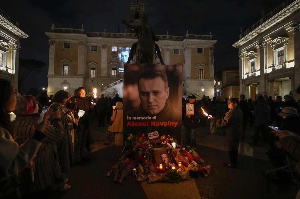 俄国反对派领导人阿列克谢·纳瓦尼（Alexei Navalny）在西伯利亚的冰冷监狱里死亡，全球的反应强烈。（美联社）(photo:UpMedia)