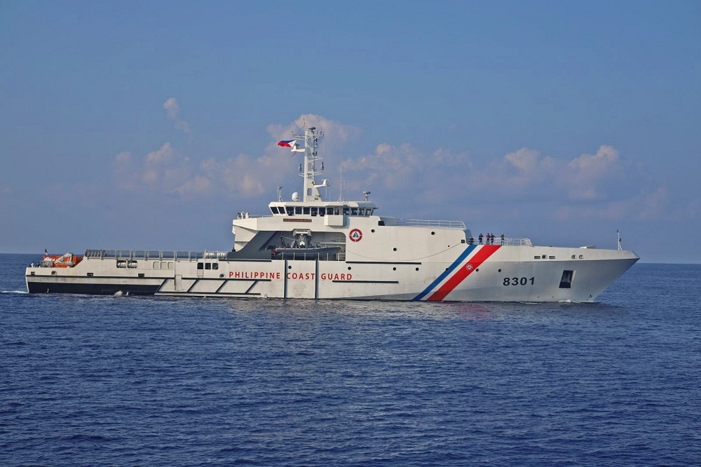菲国海岸防卫队派出法制「Gabriela Silang号」近海巡逻舰，展开为期２週的海上巡逻任务。（取自PCG）(photo:UpMedia)