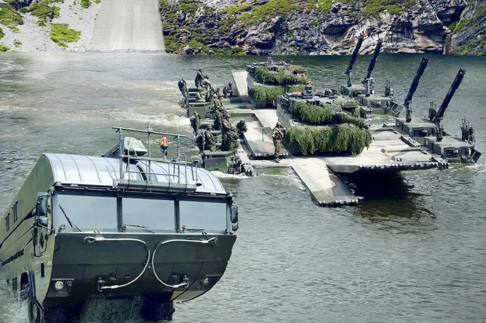 瑞典軍方增購9輛M3浮門橋車，強化在湖泊、河川地帶機動能力。（取自GDELS公司網站）