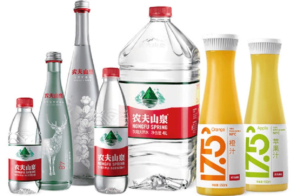 中國飲料巨頭農夫山泉近期遭到網暴，連紅色瓶蓋也被拿來作文章。（取自農夫山泉官網）