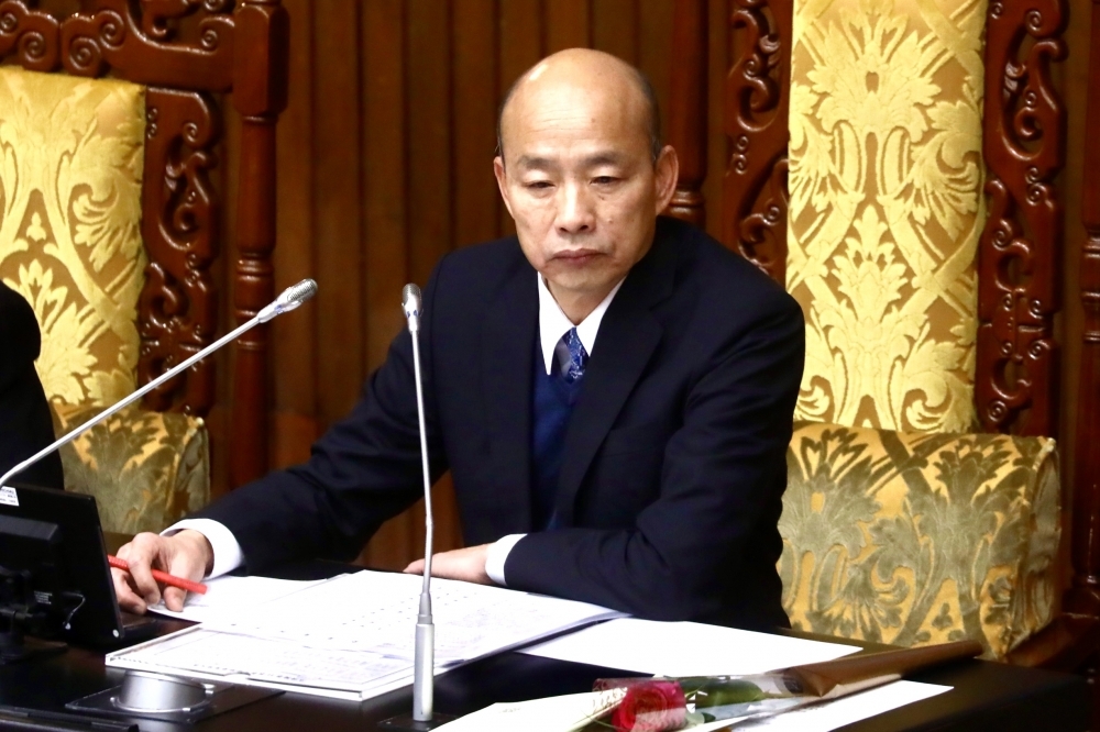 立法院長韓國瑜將總務處長周傑調離主管職。（資料照片／王侑聖攝）