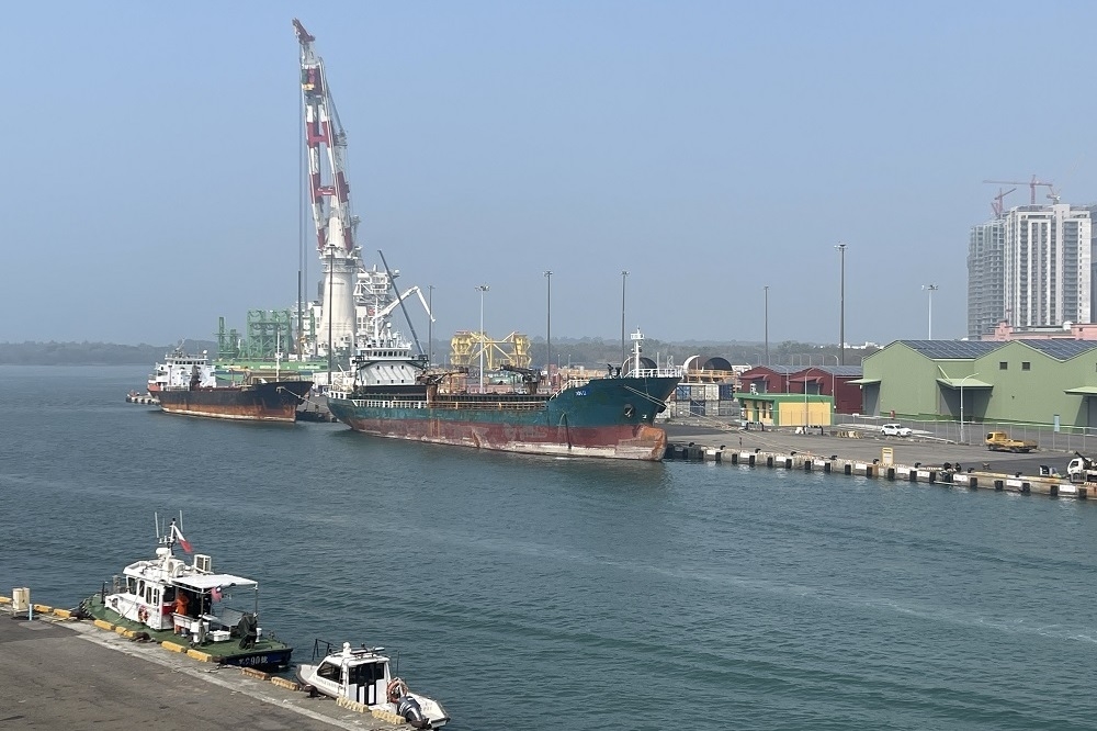 台灣港務公司在 2022至2026 年投入逾20億元，開發安平商港等相關基礎建設和設施。（朱窈慧攝）