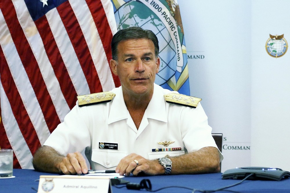 美國印太司令部司令阿基里諾（John Aquilino）否認「綠扁帽」常駐金門。（取自美國國防部網站）