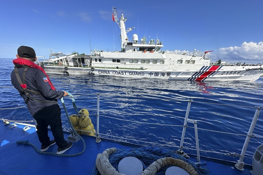 近日在南海巡逻的中国海警船。（美联社）(photo:UpMedia)