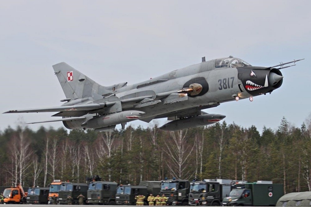 參演的Su-22攻擊機進行超低空飛行。（取自第一戰術聯隊）