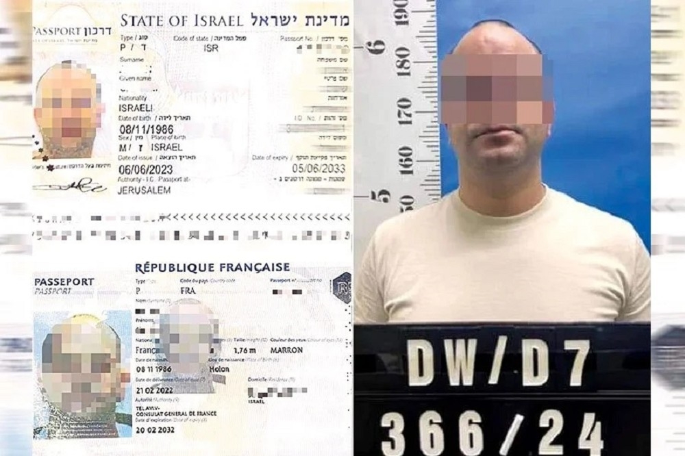 以色列男子夏洛姆持法國護照入境馬來西亞，因持有大量槍械而將被指控「持有軍火罪」。（取自X平台）