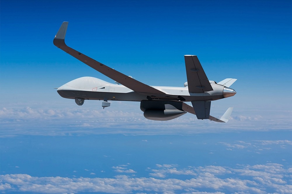 我國採購的MQ-9B「空中衛士」構型無人機，進一步提升執行任務的能力。（取自通用原子航空系統公司網站）