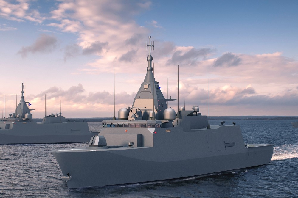 芬蘭新型波赫揚馬級多用途巡邏艦的想像圖。（取自芬蘭海軍）