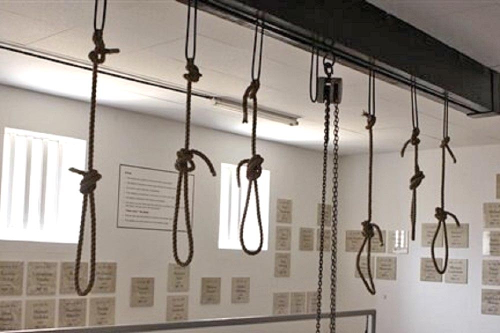 伊朗、沙烏地阿拉伯、中國是全球執行死刑最普遍的國家。圖為南非監獄的絞刑紀念館。（資料照片／美聯社）