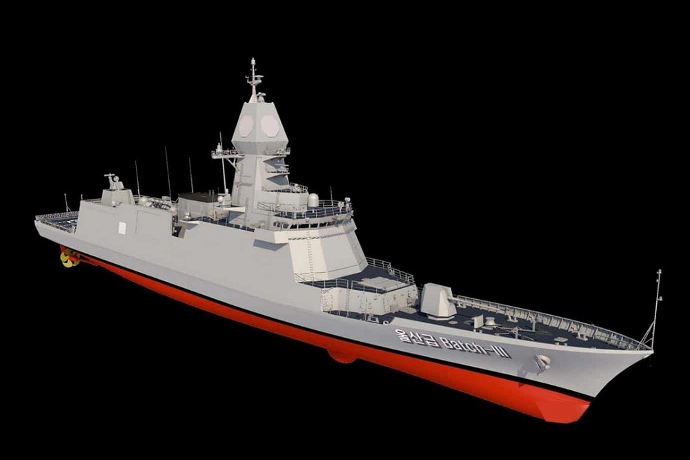 南韩国防部批准「蔚山级第4批次」造舰计划，将至2032年建造6艘新型巡防舰。图为「蔚山级第3批次」巡防舰想像图。（取自Naval News）(photo:UpMedia)