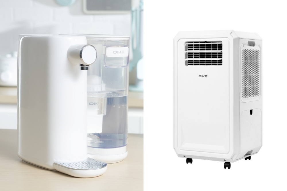 DIKE 推出省電家電「多功能移動式水冷氣」、「超濾瞬熱式生飲機」（雙全提供）