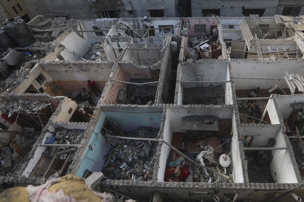 拉法房屋遭以军炸毁。（美联社）(photo:UpMedia)