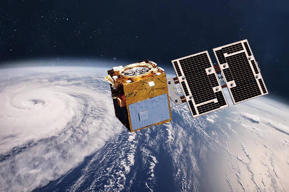 台灣首顆自製衛星「獵風者」可協助氣象預報更準確。（氣象署提供）
