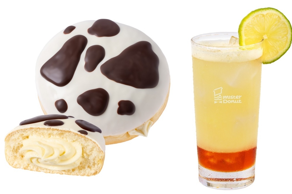 Mister Donut 即日起限定推出乳牛系甜甜圈與芒果檸檬系夏季飲品！（Mister Donut 提供）