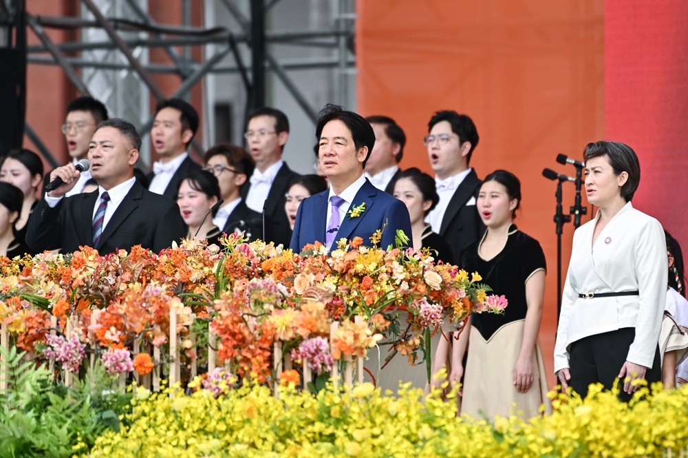 新任總統賴清德、副總統蕭美琴今天宣誓就職。（張哲偉攝）