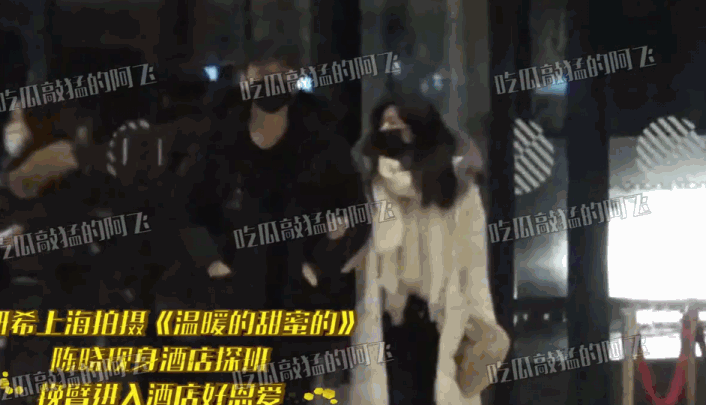 陳妍希過年被拍到的白色羽絨外套，前年參加《浪姐2》及去年2月探班老公陳曉都穿過。（取自微博）