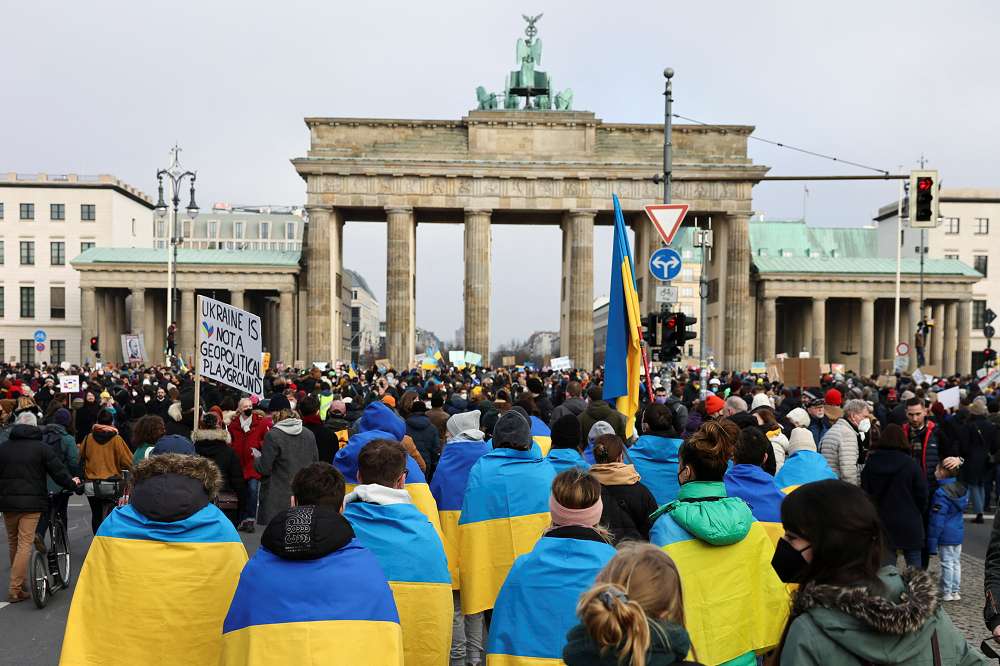 柏林挺烏克蘭遊行