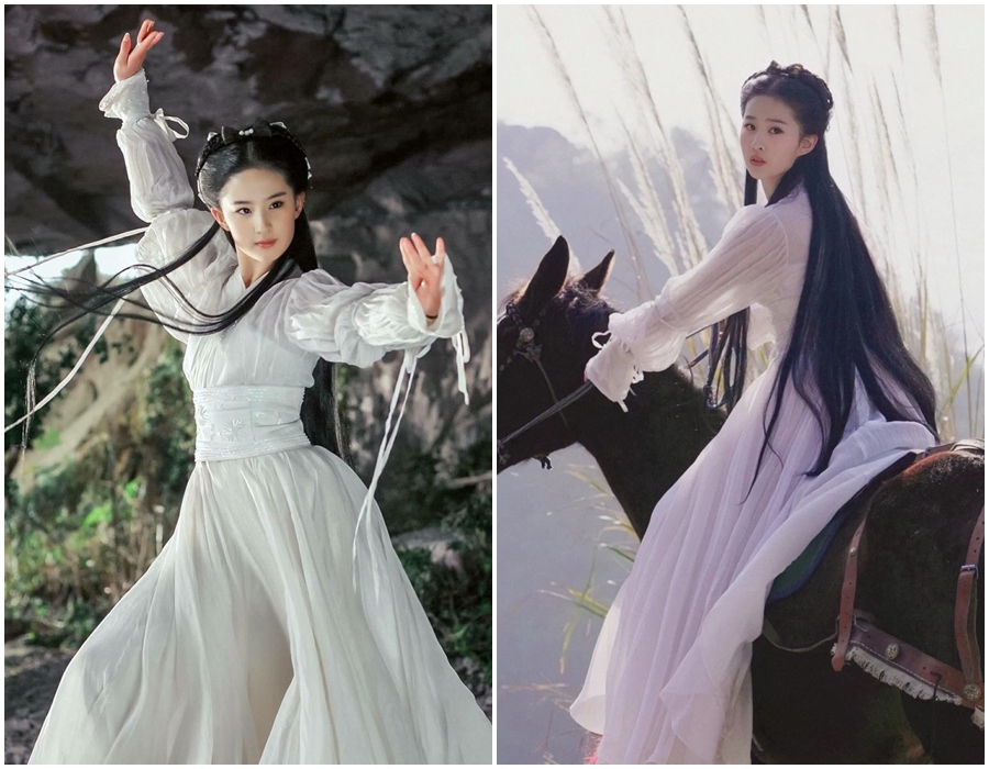 劉亦菲是金庸第一個親自欽點演出小龍女的演員，空靈氣值與扮相至今仍是經典