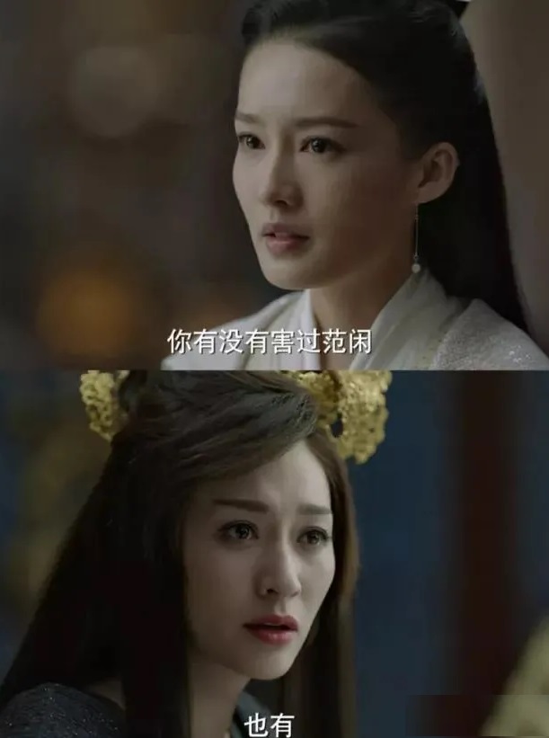 李小冉（下）與李沁在《慶餘年》飾演母女，兩人曾為了男主角大吵一架。（取自微博）