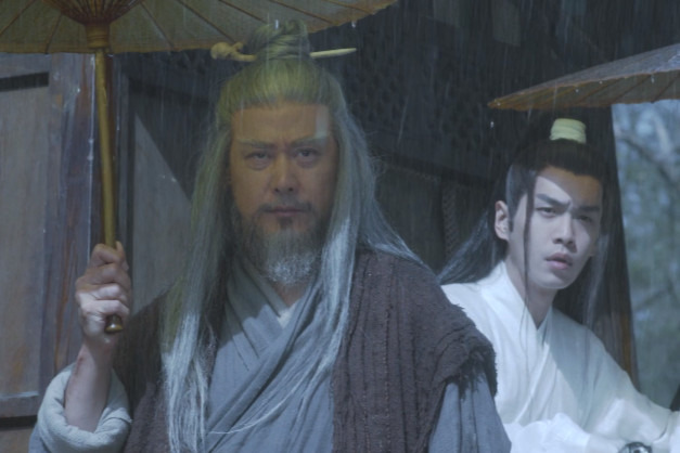 邱心志（左）與張若昀在《雪中悍刀行》有精采對手戲。（取自雪中悍刀行微博）