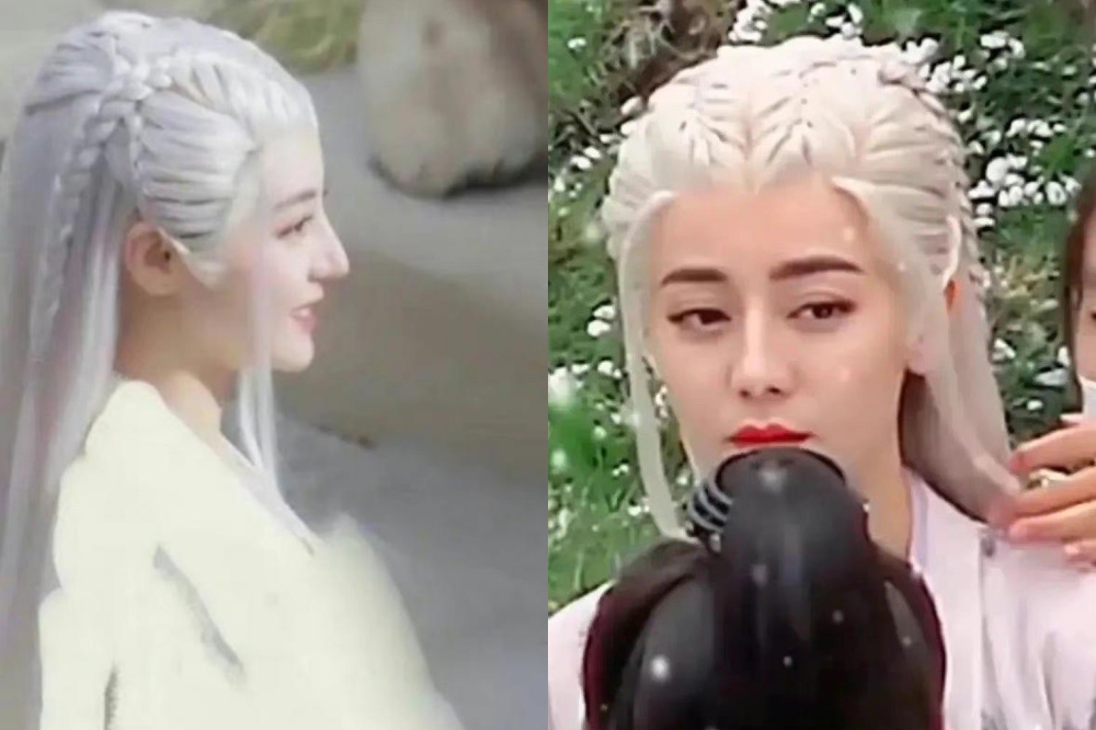 趙露思古裝新劇《神隱》白髮魔女造型曝光　假髮醜爆還抄襲《安樂傳》迪麗熱巴   