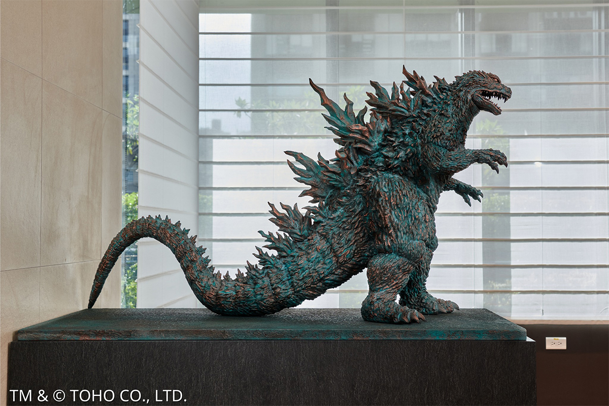 藤田觀光集團為滿足台灣遊客的期待，這次更斥資 700 萬日圓，手工打造出「怪獸之王」銅像