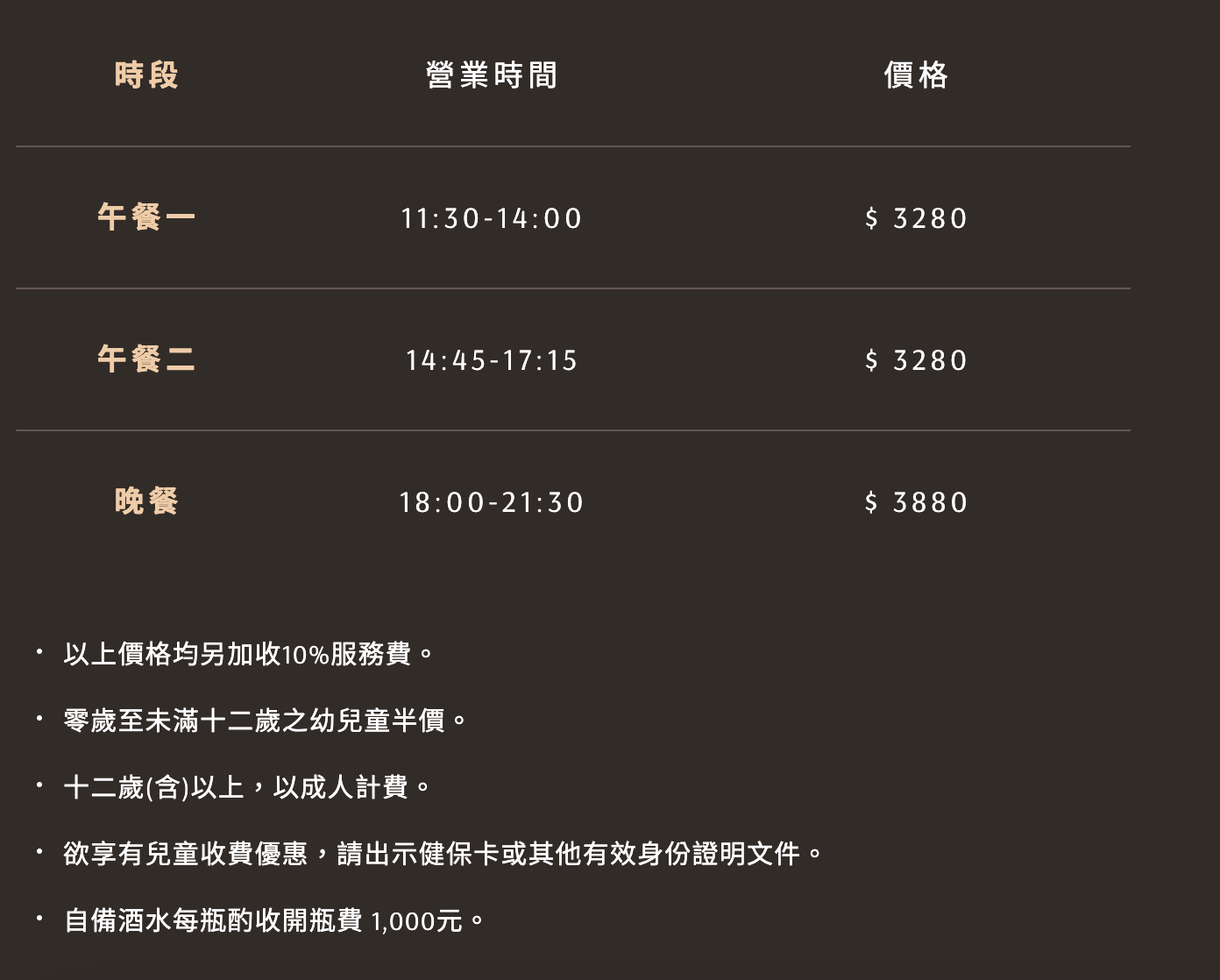 台北 101「饗 A Joy」訂位時間、用餐價錢一覽表