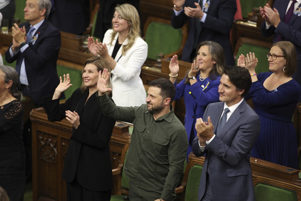 加拿大總理杜魯道、烏克蘭總統澤倫斯基以及加國國會議員，