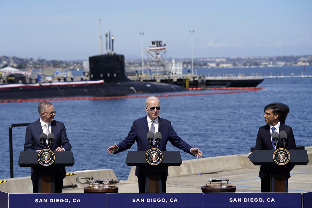 美國公布AUKUS級核子攻擊潛艦計畫細節。