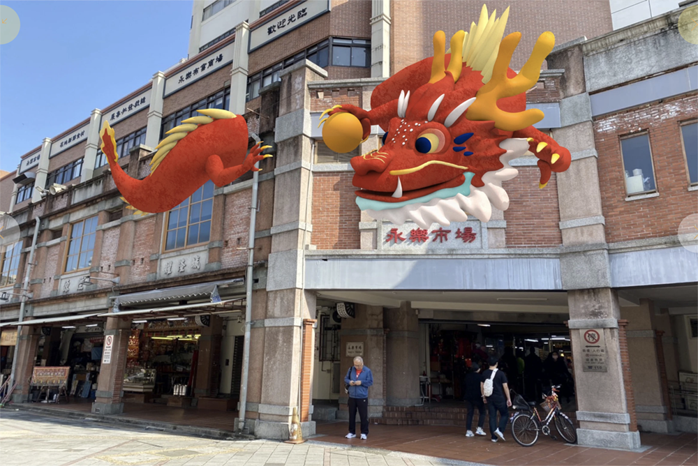台北「迪化南年貨大街 2024」於北街的四座巨型龍氣球！除了逛街，打卡拍照也別錯過