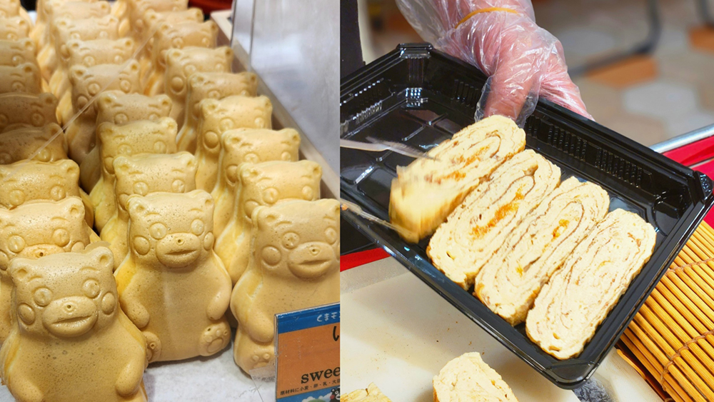 「熊本熊人形燒」和「明太子出汁卷卵」等現場製作的日本美食，更是讓人垂涎三尺