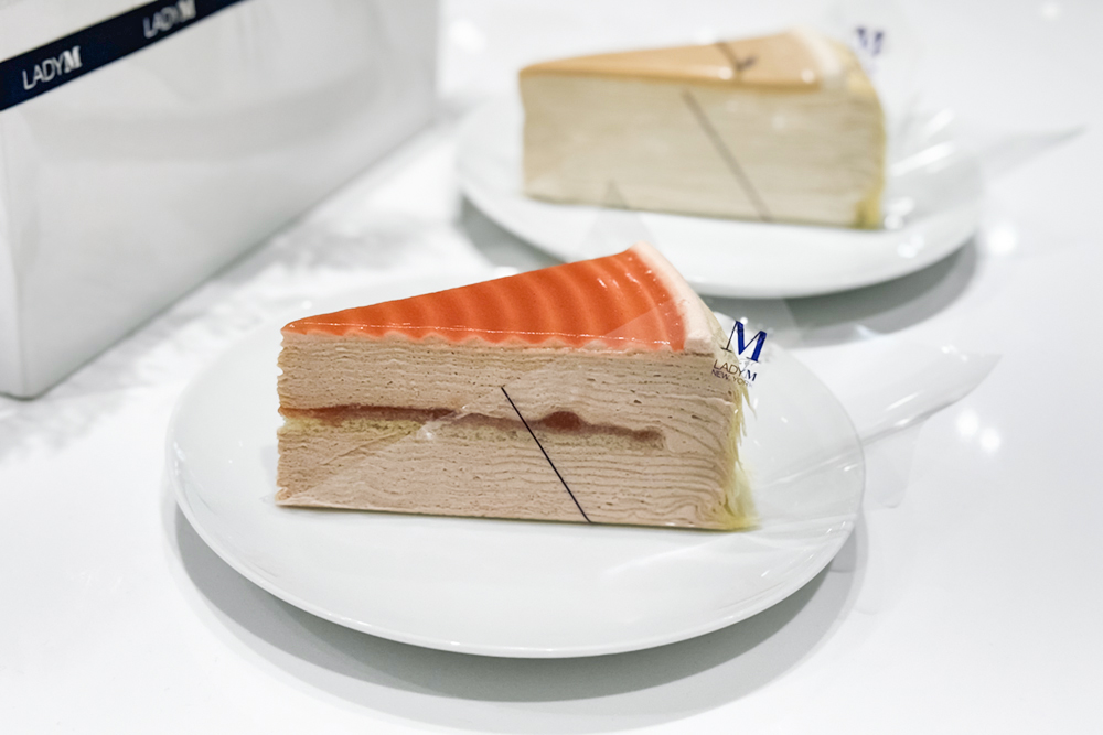 美國十大蛋糕之一的「LADY M」在「誠品 480」推出限定紅心芭樂千層口味