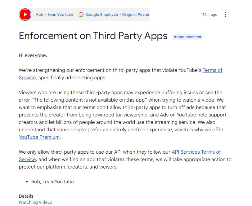 YouTube加強封殺廣告攔截器　用戶被抓到「影片不給看」